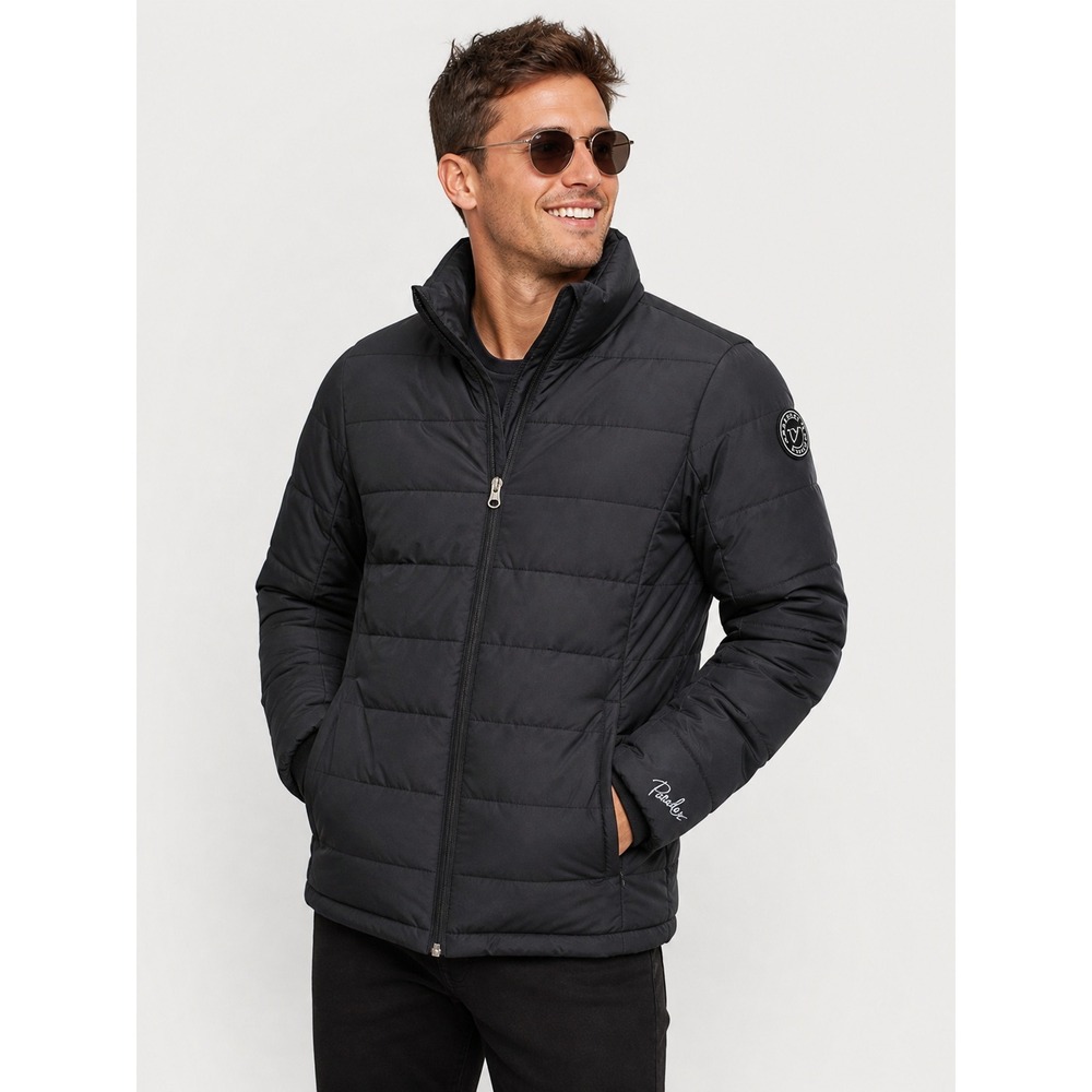 Paradox Mens Black Quilted Down‎ Puffer Jacket Full Zip Coat M